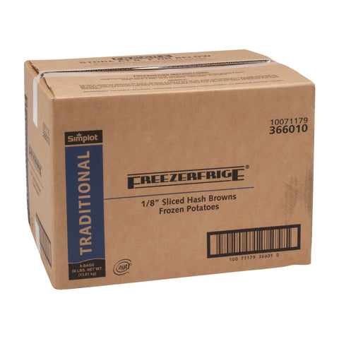 Simplot Hash Brown Freezerfrige Potato - Sliced, 5 Pound -- 6 per case.