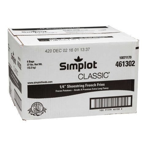 Simplot Classic Shoestring Potato French Fry, 4.5 Pound -- 6 per case.