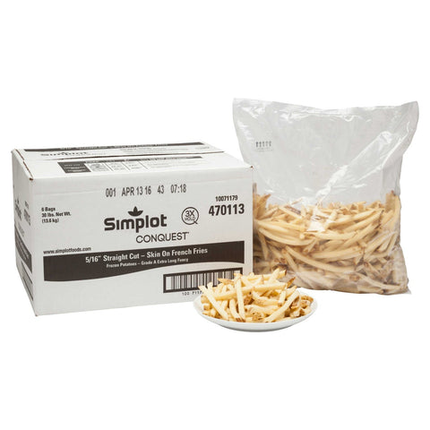 Simplot Natural Crisp Shoestring Straight Cut Potato French Fry, 4.5 Pound -- 6 per case.