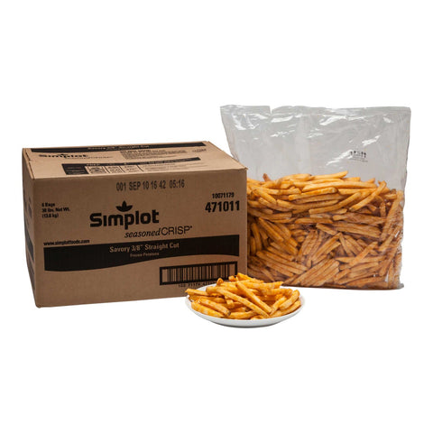 Simplot Seasonedcrisp Savory Regular Straight Cut French Fry, 5 Pound -- 6 per case.