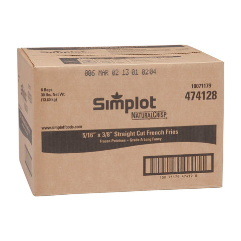 Simplot ClearlyCrisp NaturalCrisp Straight Cut Thin French Fry, 5 Pound -- 6 per case.