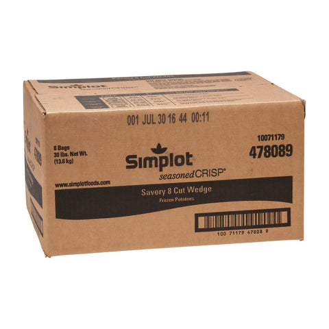 Simplot Seasonedcrisp Savory Batter 8 Cut Wedge French Fry, 5 Pound -- 6 per case.