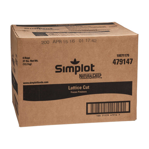 Simplot Batter Natural Crisp Lattice Cut Potato French Fry, 4.5 Pound -- 6 per case.