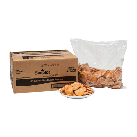 Simplot SeasonedCrisp JR Buffalo Slice French Fry, 4 Pound -- 6 per case.