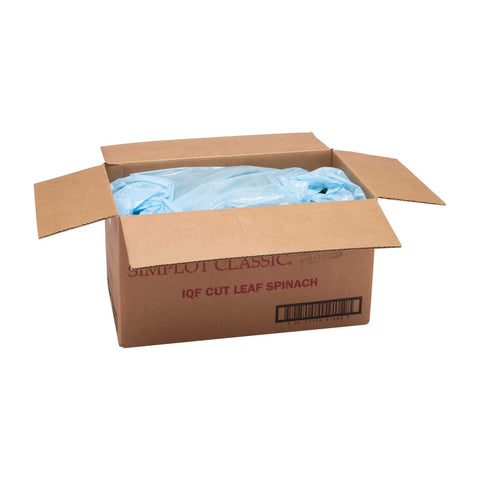 Simplot IQF Chopped Spinach - 20 lb. package, 1 package per case