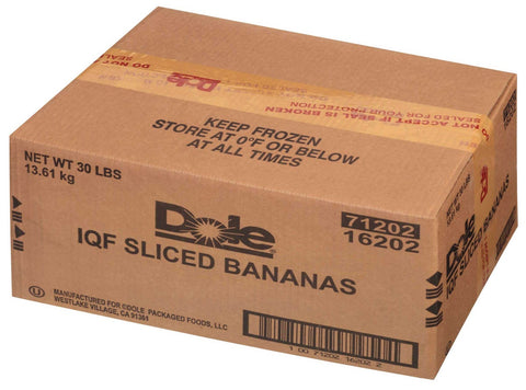 Dole Individually Quick Frozen Sliced Banana, 30 Pound