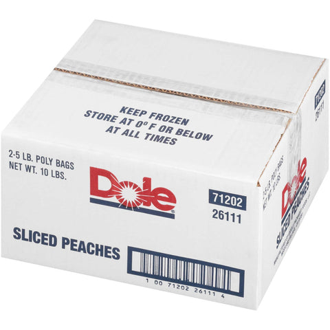 Dole Individual Quick Frozen Sliced Peach, 5 Pound -- 2 per case.