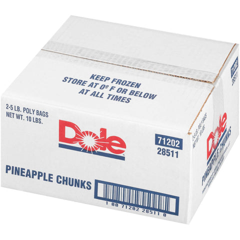 Dole Individual Quick Frozen Chunk Pineapple, 5 Pound -- 2 per case.