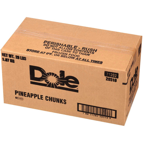 Dole Individual Quick Frozen Chunk Pineapple, 20 Pound.