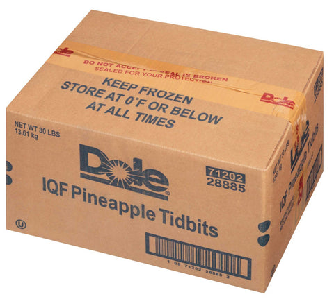 Dole Individually Quick Frozen Pineapple Tidbits, 30 Pound