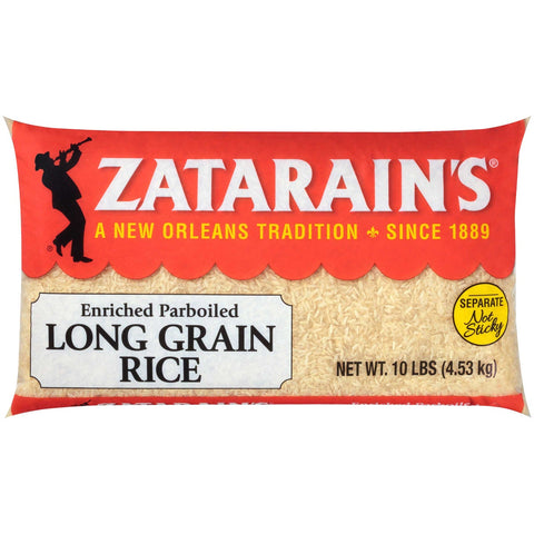 Zatarains Enriched Parboiled Long Grain Rice, 160 Ounce -- 4 per case.
