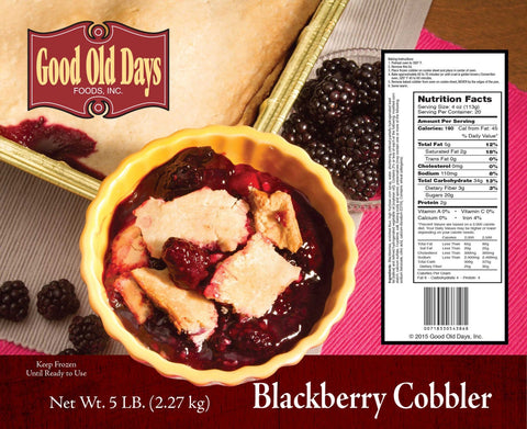 Good Old Days Blackberry Cobbler, 5 Pound -- 2 per case.