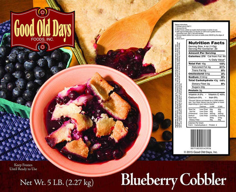 Good Old Days Blueberry Cobbler, 5 Pound -- 2 per case.