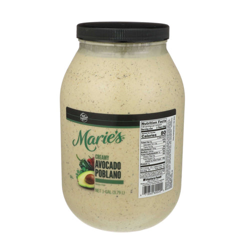 Maries Creamy Avocado Poblano Dressing, 1 Gallon -- 2 per case