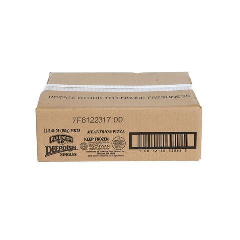 Schwans Red Baron Meat Trio Par Baked Pizza, 6 Ounce -- 12 per case.