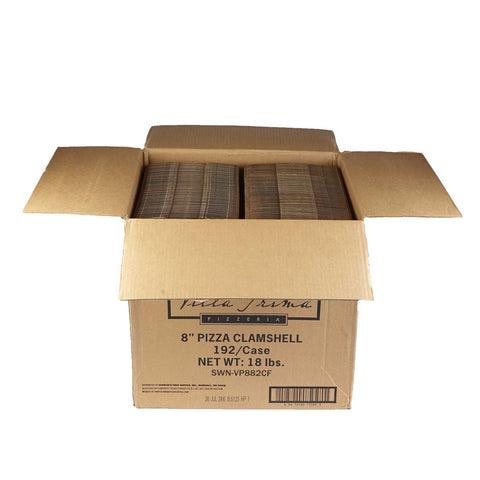 Villa Prima Clamshell Pizza Box, 8 inch -- 192 per case.