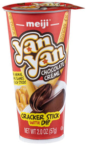 Yan Yan Chocolate Creme Cracker Stick with Dip, 2 Ounce -- 80 per case.
