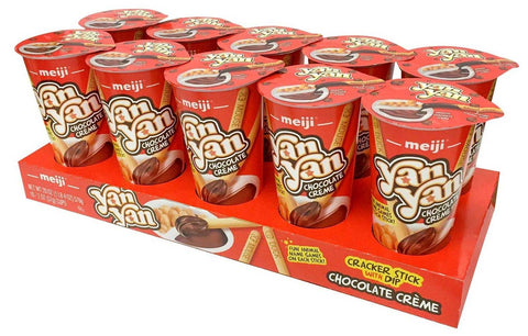 Yan Yan Chocolate Creme Cracker Stick with Dip, 2 Ounce -- 80 per case.