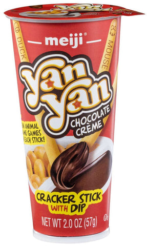 Yan Yan Chocolate Creme Cracker Stick with Dip, 2 Ounce -- 80 per case.