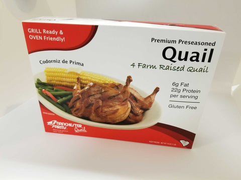 Manchester Farms Seasoned Bone in Quail Breast, 1 Pound -- 6 per case.