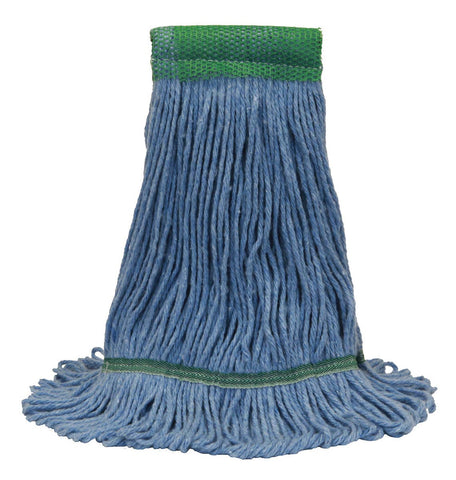 Healthi Pro Blue Medium Anti Microbial Loop End Mops -- 6 per case.