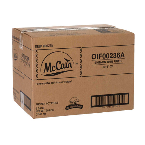 McCain Ore Ida Country Style Straight Cut French Fry, 5 Pound -- 6 per case.