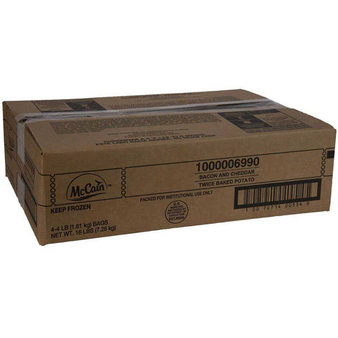 McCain Bacon and Cheddar Twice Baked Potato, 4 Pound -- 16 per case.