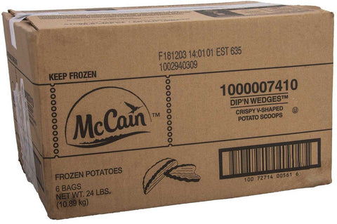 Mccain Dip N Wedges Crispy V Shaped Potato Scoops, 4 Pound -- 6 per case