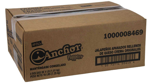 Anchor Original Cream Cheese Breaded Stuffed Jalapeno, 4 Pound -- 4 per case