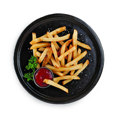 McCain Skin On Fresh Style Blanched Fries, 3/8 inch -- 6 per case.