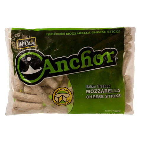 McCain Anchor Italian Breaded Mozzarella Cheese Stick - Appetizer, 4 Pound -- 6 per case.