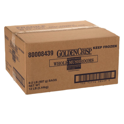McCain Golden Crisp Homestyle Breaded Whole Mushroom - Appetizer, 2 Pound -- 6 per case.