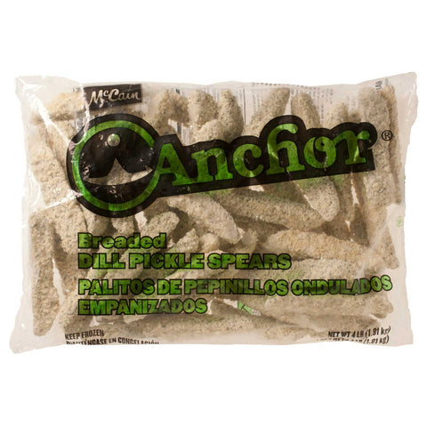 McCain Anchor Breaded Dill Pickle Spear - Appetizer, 4 Pound -- 4 per case.