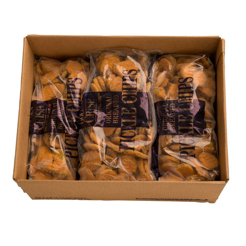 Golden Crisp Original Breaded Pickle Slice Chips, 2.5 Pound -- 6 per case.