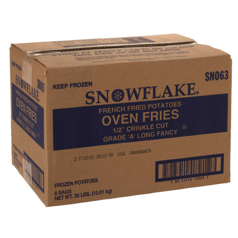McCain Snoflake Crinkle Cut Snow Long French Fry, 5 Pound -- 6 per case.