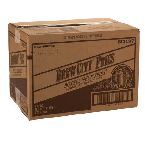 McCain Brew City Bottle Neck Ridge Cut French Fry, 5 Pound -- 6 per case.