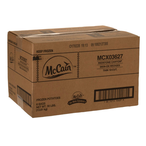 McCain Redstone Canyon Seasoned 10 Wedge Cut Potato Fry, 5 Pound -- 6 per case.
