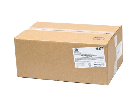 Kings Delight Chicken Breast Patty, 5 Pound -- 4 per case.