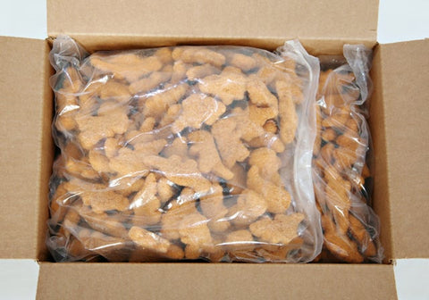 Perdue Farms Fully Cooked Breaded Dino Shaped Chicken Breast Nuggets, 5 Pound Bag -- 2 per case.
