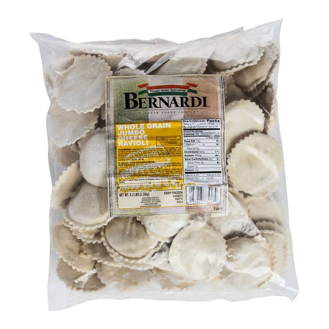Bernardi Whole Grain Jumbo Cheese Ravioli Pasta, 5.2 Pound -- 2 per case