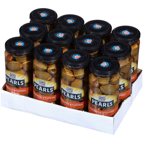 Pearls Pimento Stuffed Queen Olives, 7 Ounce -- 12 per case.