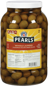Pearls California Whole Jumbo Green Olives, 86 Ounce -- 4 per case.