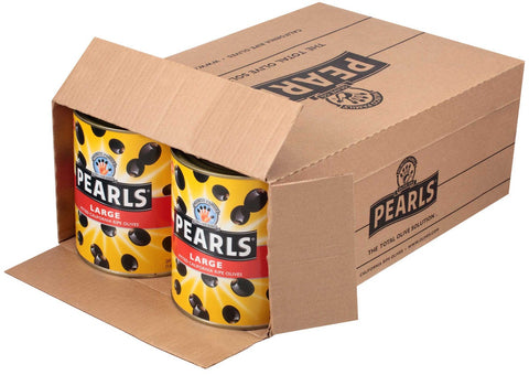 Pearls Large Pitted Ripe Olives, 51 Ounce -- 6 per case.