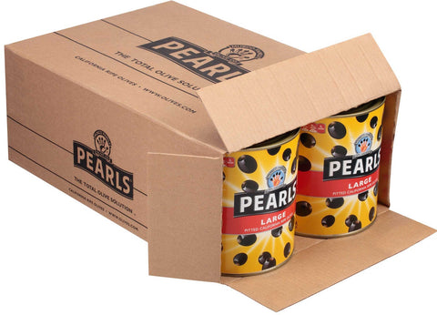 Pearls Large Pitted Ripe Olives, 51 Ounce -- 6 per case.