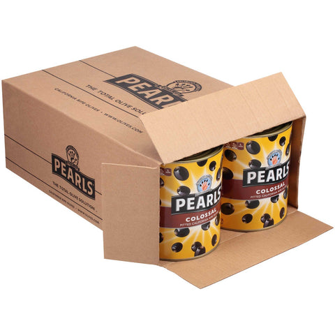 Pearls Colossal Pitted Olives, 49 Ounce -- 6 per case.