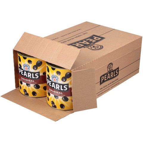 Pearls Colossal Pitted Olives, 49 Ounce -- 6 per case.