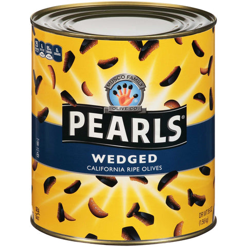 Pearls Wedged Ripe Olives, 55 Ounce -- 6 per case.