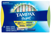 Tampax Pocket Pearl Mixed Tampons, 30 count per pack -- 12 per case.