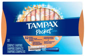 Tampax Pocket Pearl Super Plus Tampons, 32 count per pack -- 12 per case.