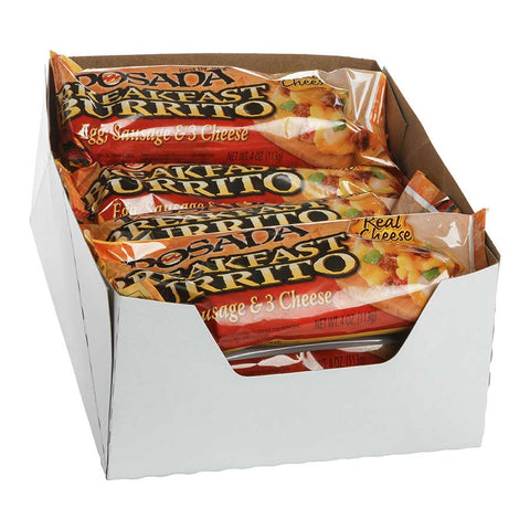 Windsor Posada Egg, Sausage and 3 Cheese Burrito, 4 Ounce -- 24 per case.